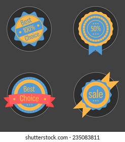 Colored tags and labels. Can be used for infographics, websites elements, presentations, comparison, packages, advertisement.