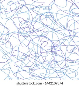 Colored tangled pattern. Abstract chaotic texture. Background with lines and waves. Art creation