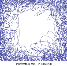 Colored tangled pattern. Abstract chaotic texture. Background with lines and waves. Art creation