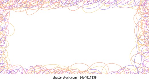 Colored tangled pattern. Abstract chaotic texture. Hand drawn background with lines and waves. Art creation