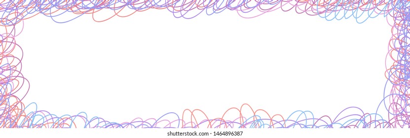 Colored tangled pattern. Abstract chaotic texture. Hand drawn background with lines and waves. Art creation