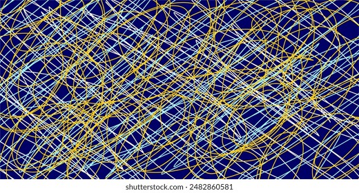 Colored tangled pattern. Abstract chaotic texture. Background with lines and waves. Art creation	