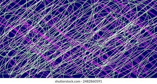 Colored tangled pattern. Abstract chaotic texture. Background with lines and waves. Art creation	