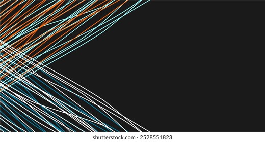 Colored tangled pattern. Abstract chaotic texture. Background with lines and waves. Art creation