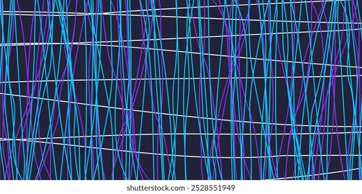 Colored tangled pattern. Abstract chaotic texture. Background with lines and waves. Art creation