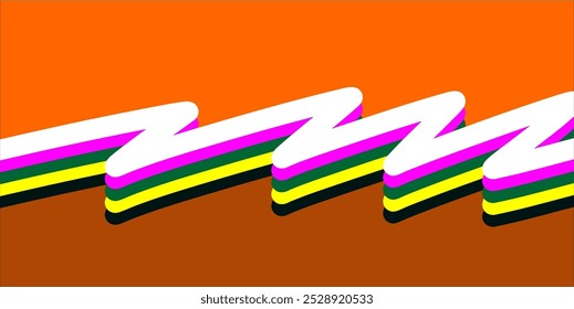 Padrão emaranhado colorido. Textura caótica abstrata. Fundo com linhas e ondas. Criação de arte