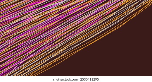 Colored tangled pattern. Abstract chaotic texture. Background with lines and waves. Art creation