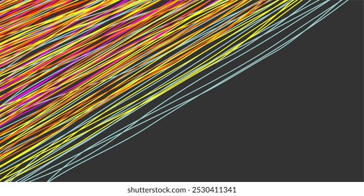 Colored tangled pattern. Abstract chaotic texture. Background with lines and waves. Art creation