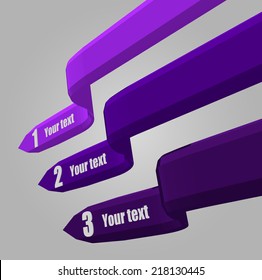 Colored tape with a number and text