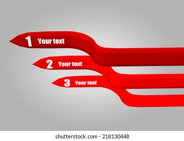 Colored tape with a number and text