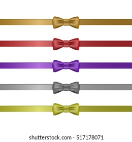Colored tapes with bows.