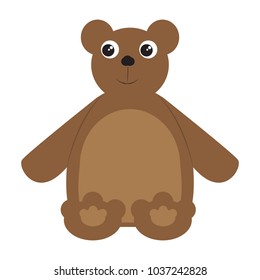 Colored teddy bear toy icon