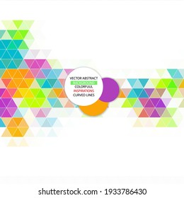 Colored template with geometric shapes. Abstract vector triangles