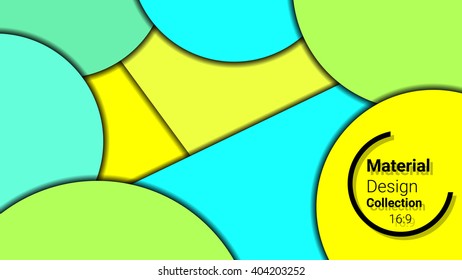 colored template for presentation in 16:9 format. vector illustration. designed for business background, education, web, brochure. abstract creative concept layout template in yellow, blue, red colors