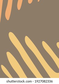 Plantillas de colores con formas abstractas en tonos beige. Volante moderno y moderno, postales, folleto, folleto, tarjeta de visita, decoración interior. Gráficos vectoriales.