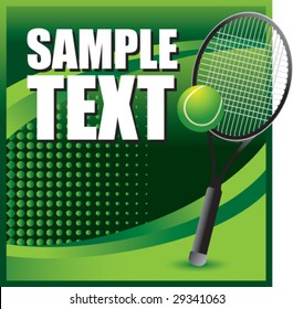 colored tennis racket advertisement