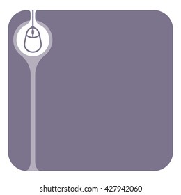 Colored text box for your text and icon of mouse