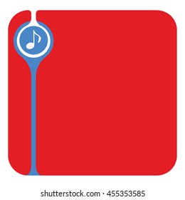 Colored text box for your text and music symbol