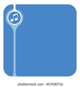 Colored text box for your text and music symbol