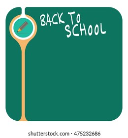 Colored text box for your text and pencil