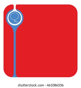 Colored text box for your text and speech bubble