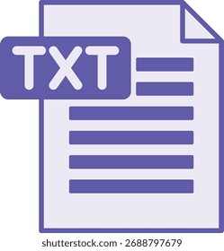 Colored Text File Icon. Vector Illustration. Computer File Containing Text Data. Download Concept