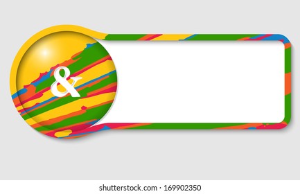 colored text frame for any text and ampersand
