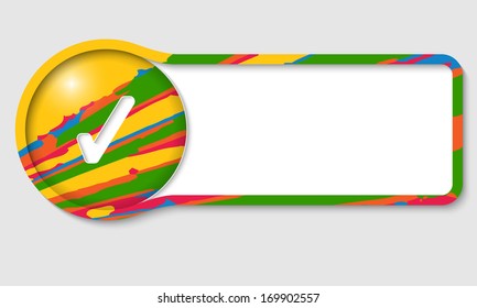 colored text frame for any text and check box