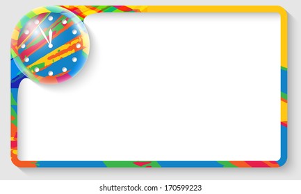 colored text frame for any text with clock