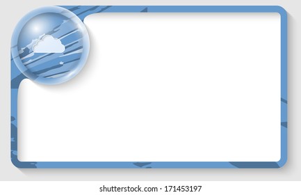 colored text frame for any text with cloud