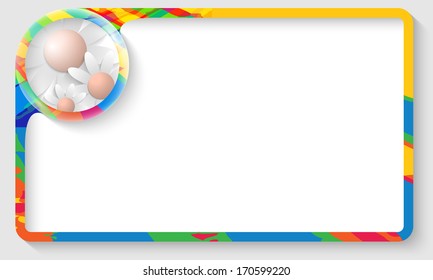 colored text frame for any text with flowers
