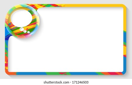 colored text frame for any text with speech bubble