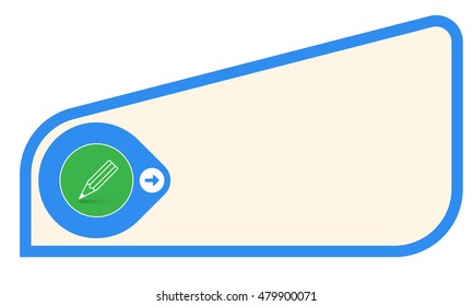 Colored text frame for your text and pencil