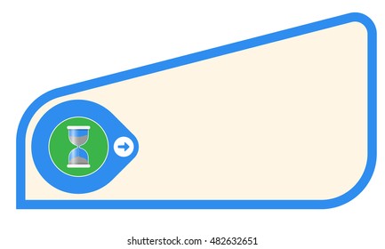 Colored text frame for your text and sand glass