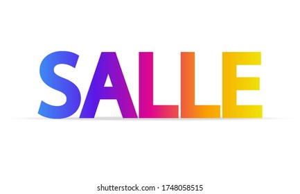 Venta de texto de color, ilustración de arte vectorial.