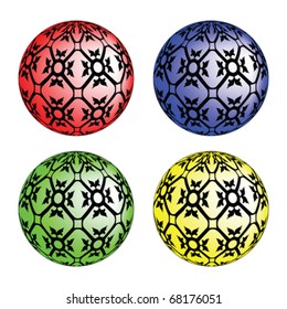 colored textured bubbles against white background, abstract vector art illustration