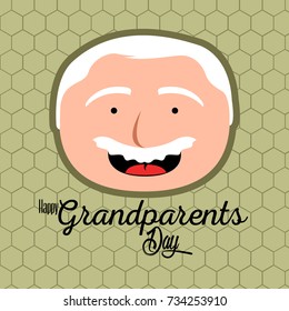Colored textured grandparents day invitational card, Vector illustration