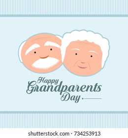 Colored textured grandparents day invitational card, Vector illustration