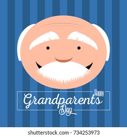 Colored textured grandparents day invitational card, Vector illustration