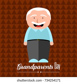 Colored textured grandparents day invitational card, Vector illustration