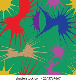 colored Textured Pattern. Creative doodle art pattern with different shapes and textures. Ethnic colorful flower and line geometric doodle texture. Curved doodling background

