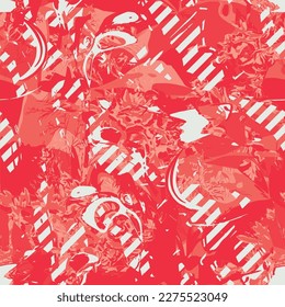 Colored textured pattern. Creative doodle art pattern with different shapes and textures.
