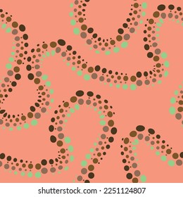 Colored Textured Pattern. Polka dot  creative doodle with different shapes and textures. 