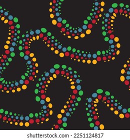 Colored Textured Pattern. Polka dot  creative doodle with different shapes and textures. 