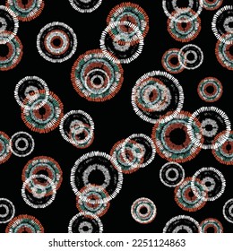 Colored Textured Pattern. Polka dot  creative doodle with different shapes and textures. 