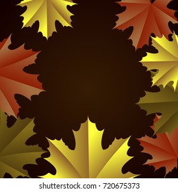 Colored thanksgiving background with leaves, Vector illustration