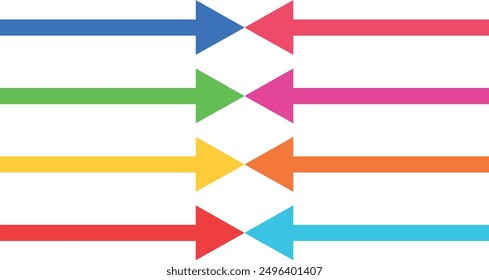 Flechas gruesas de colores en estilo LGBT	