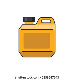 Icono delgado de galón, ilustración vectorial del concepto de objeto industrial.