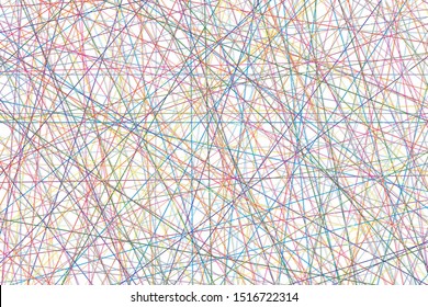 Colored thread on a black background. Original background from color lines for creativity and design.