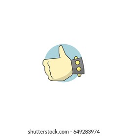 Colored thumb up illustration